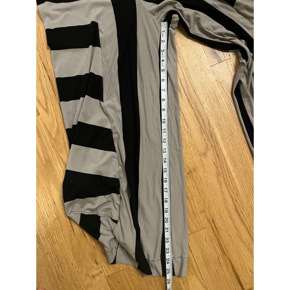 Alembika Punto Pants Black Taupe Stripe Elastic Waist Size 4 (12-14) - Picture 7 of 9